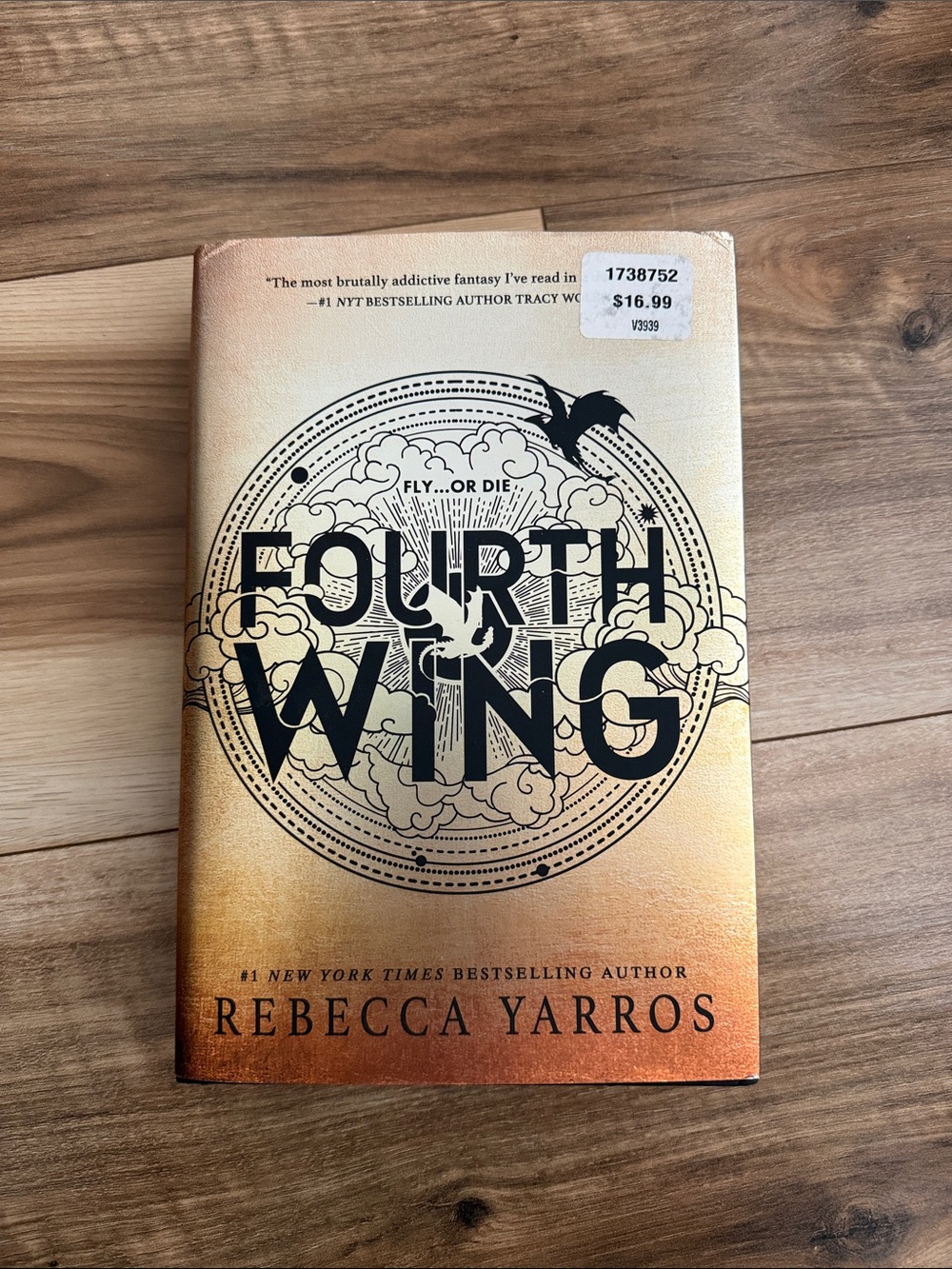 Fourth Wing by Rebecca Yarros Hardcover Book